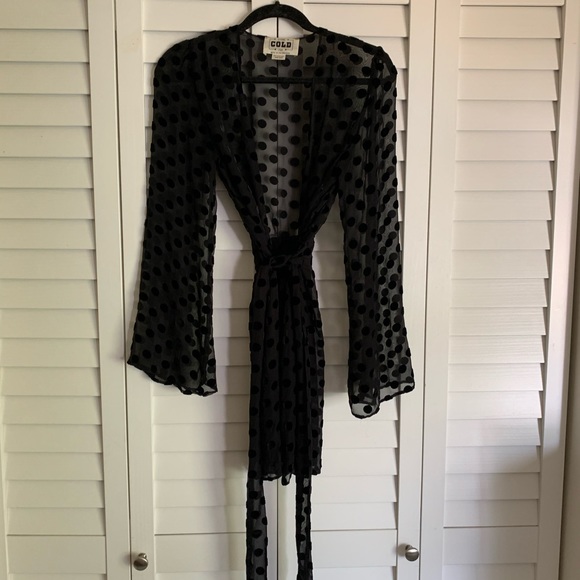 Stone Cold Fox Velvet Dot Robe - Picture 5 of 6